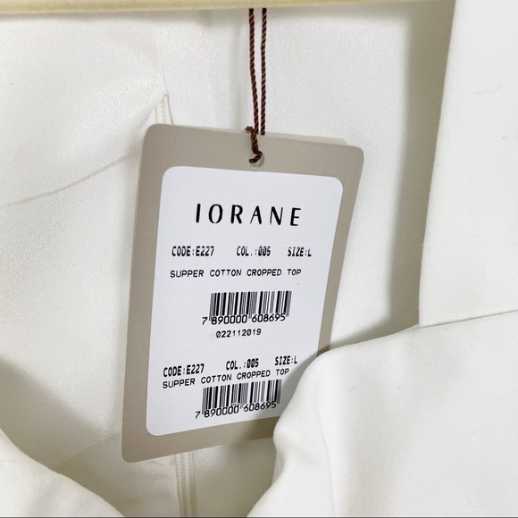 Iorane Supper Cotton Cropped Top in Off White Large Cut Out Revolve Casual - Picture 8 of 11